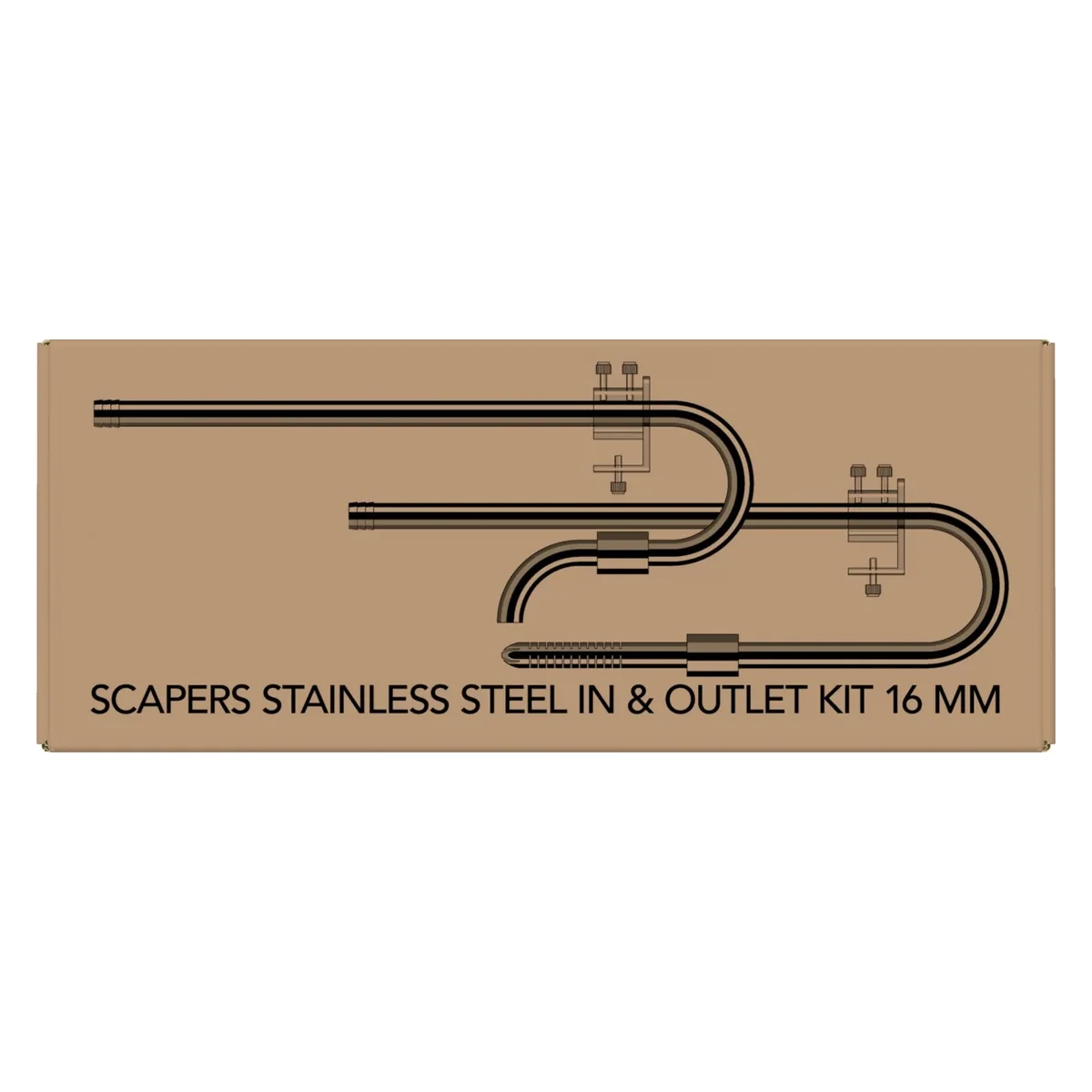 SuperFish Scapers Kit In & Outlet Inox 16 mm